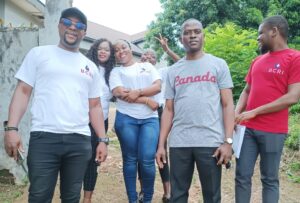 Blood Cells Rescue Inititative Team on a tour of the Bigard facility with Rev.Fr. Francis Agu